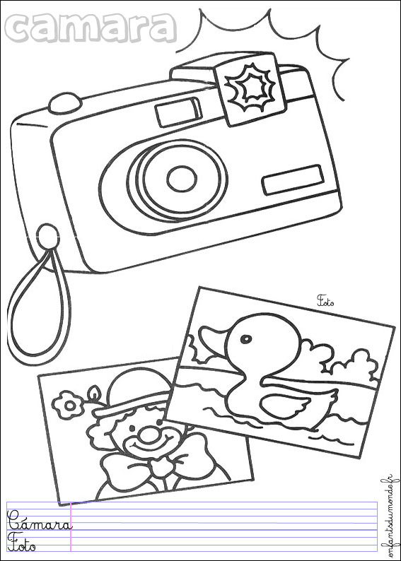 coloriage appareil photo 1